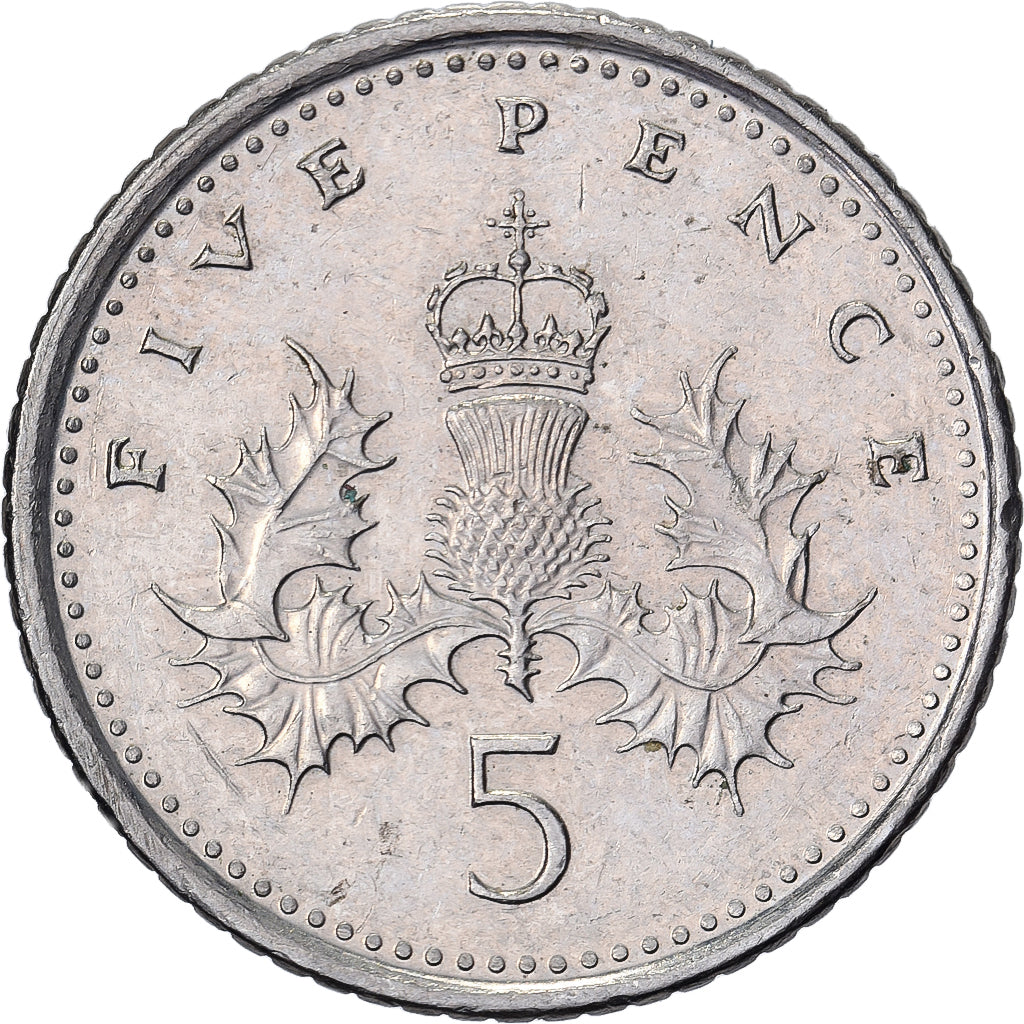 Great Britain, Elizabeth II, 5 Pence, 1995, Copper-nickel, EF(40-45), KM:937b