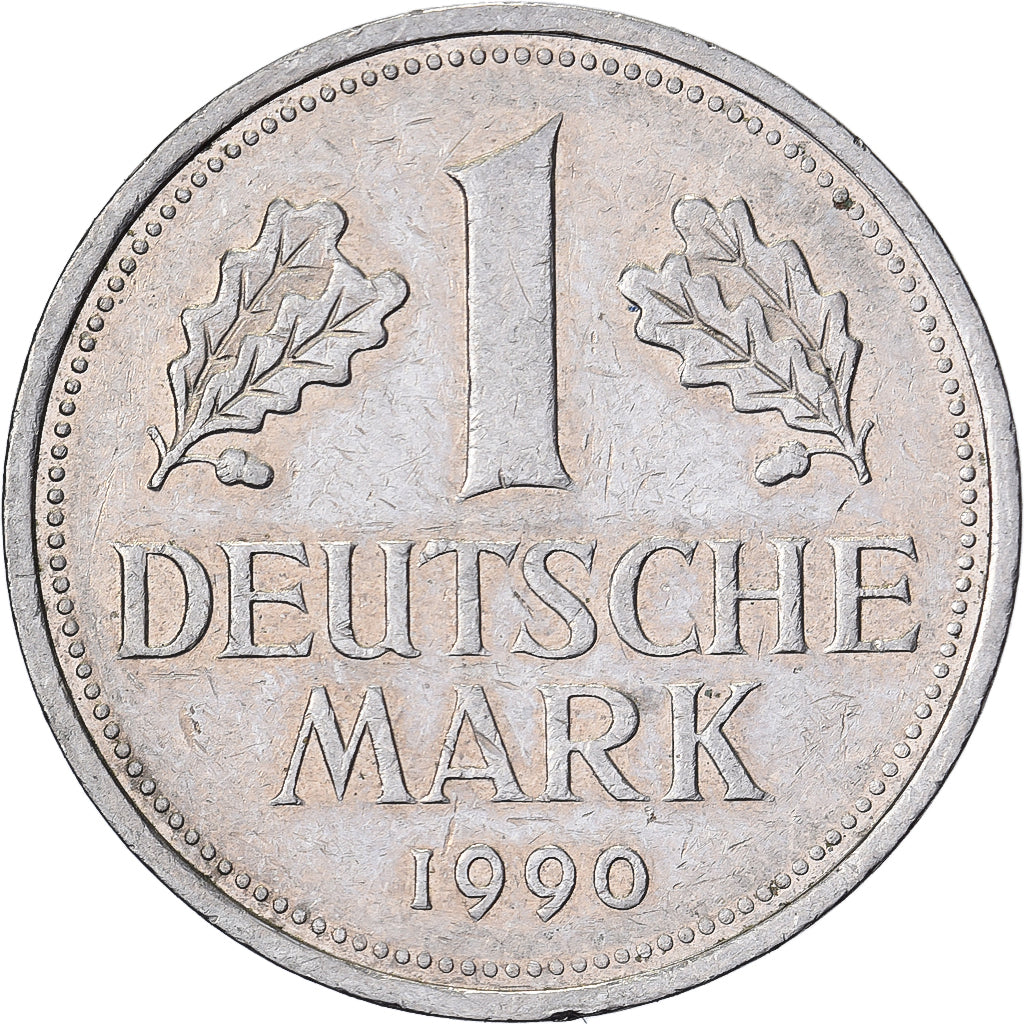 Federale Duitse Republiek, Mark, 1990, Hambourg, Cupro-nikkel, ZF, KM:110