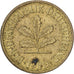 Federal Republic of Germany, 5 Pfennig, 1980, Stuttgart, Brass Clad Steel