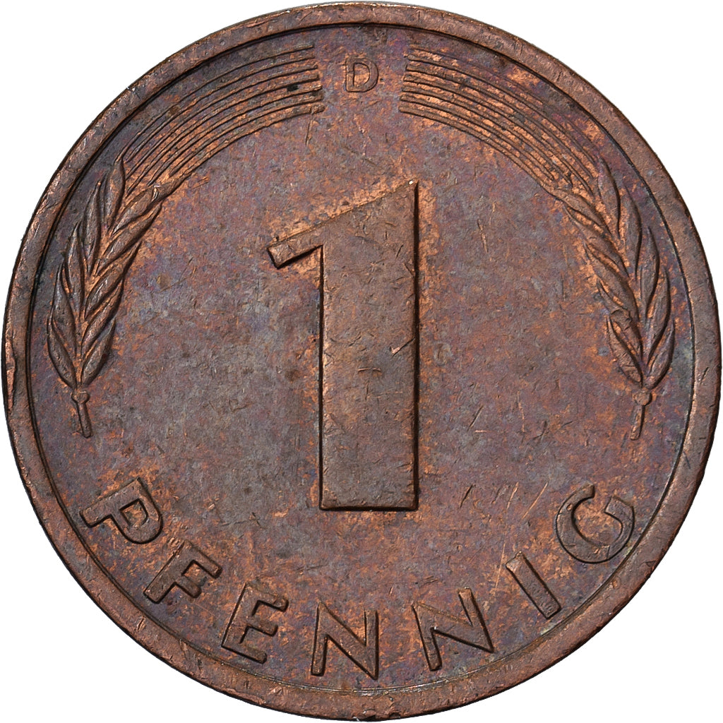 Bundesrepublik Deutschland, Pfennig, 1983, Munich, Copper Plated Steel, SS+