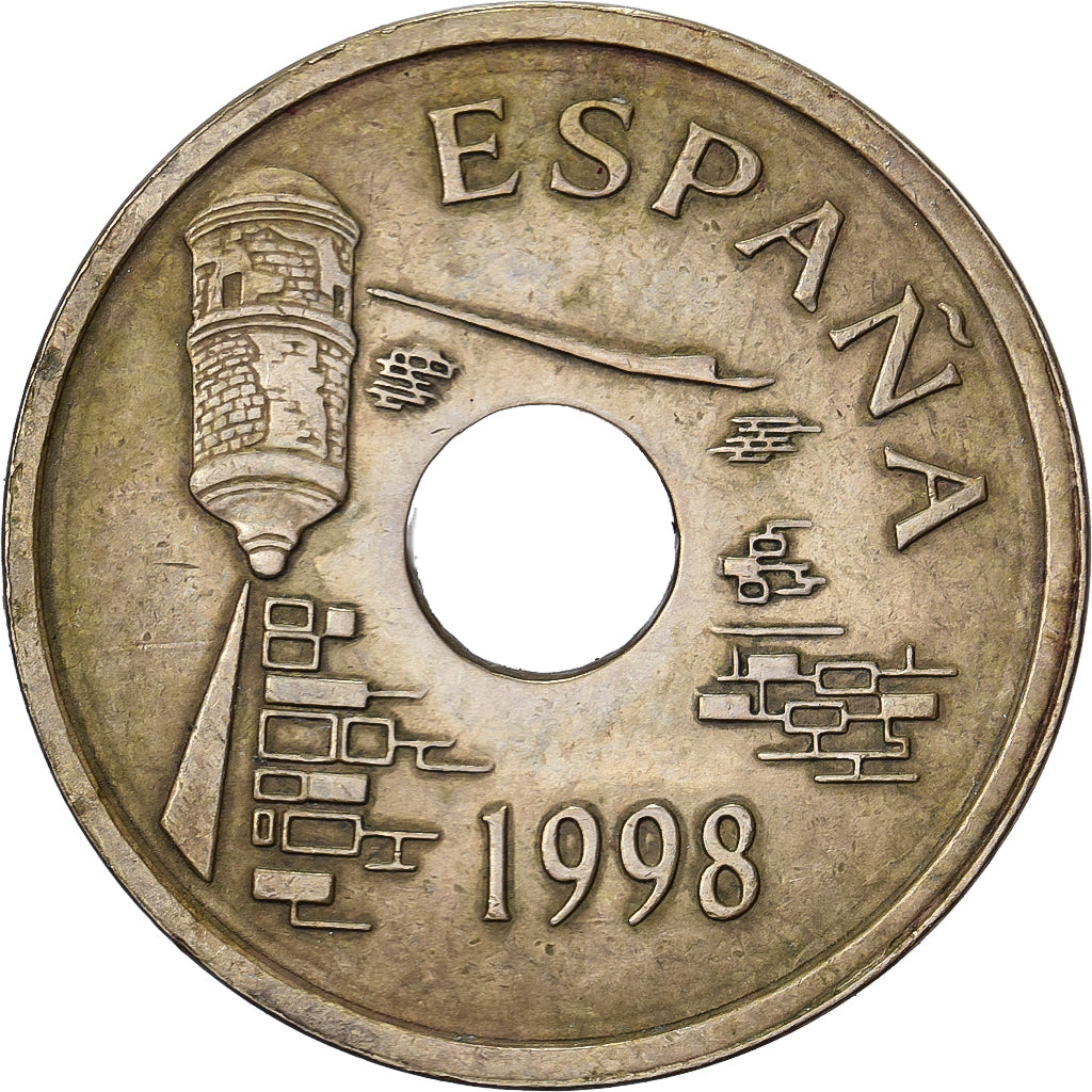 Spain, Juan Carlos I, 25 Pesetas, 1998, Madrid, Aluminum-Bronze, EF(40-45)