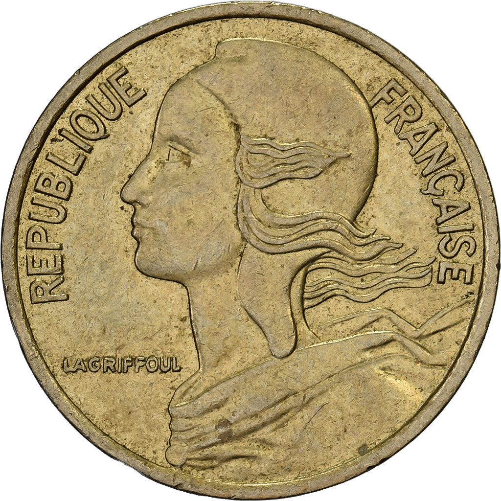 França, 5 Centimes, Marianne, 1980, Paris, Alumínio-Bronze, AU(50-53), Le