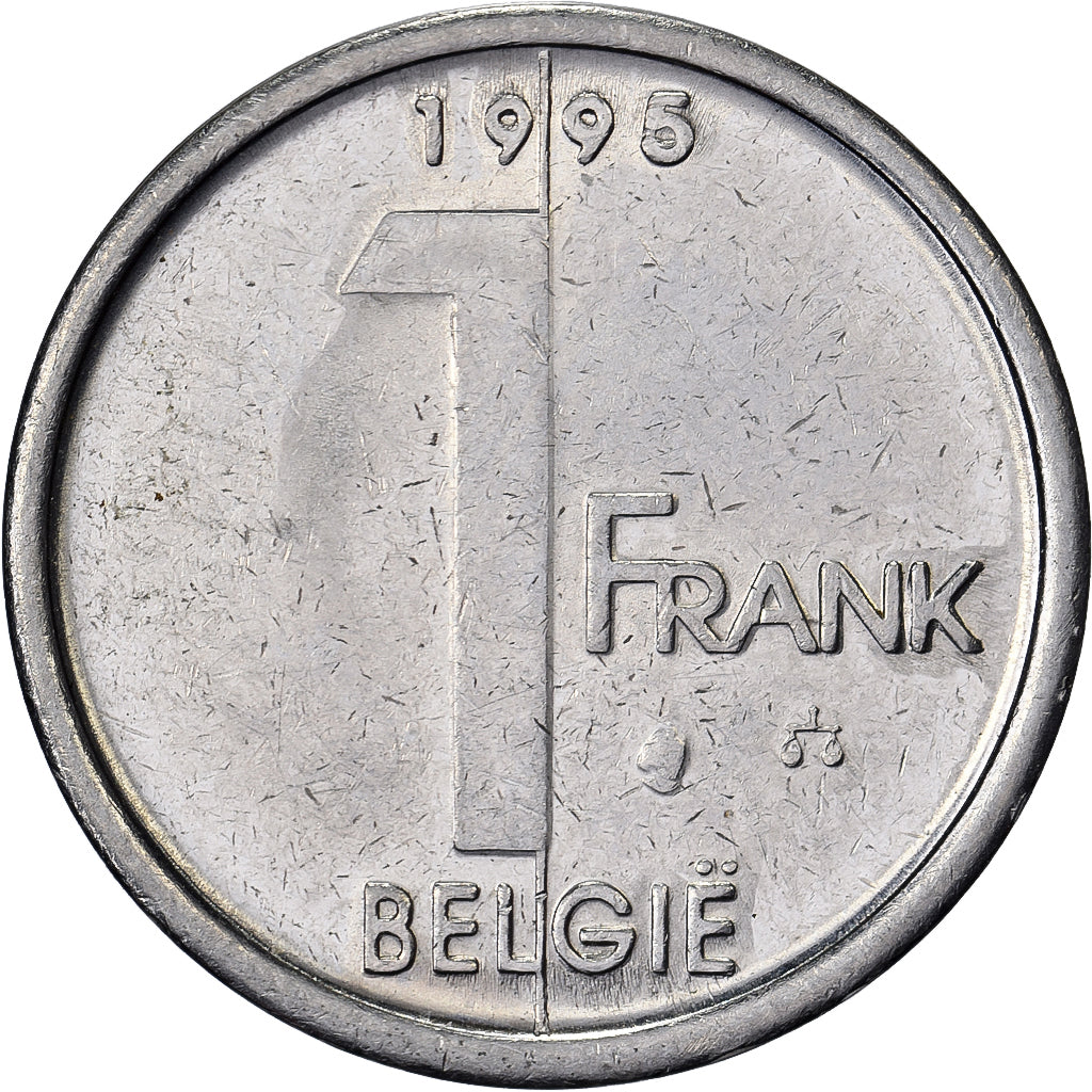 Belgia, Albert II, Franc, 1995, Nikiel platerowany żelazem, EF(40-45), KM:188