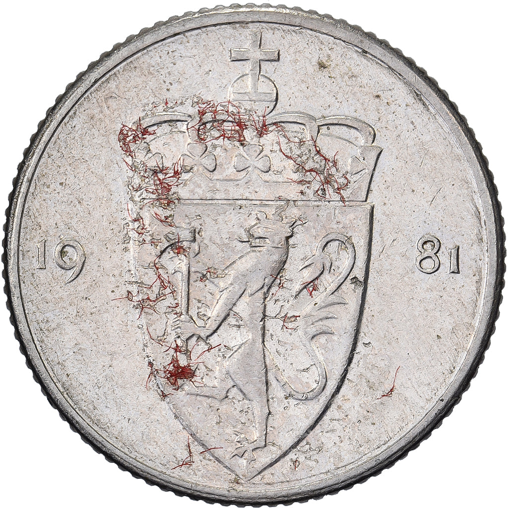 Noruega, Olav V, 50 Öre, 1981, Cobre-níquel, EF(40-45), KM:418
