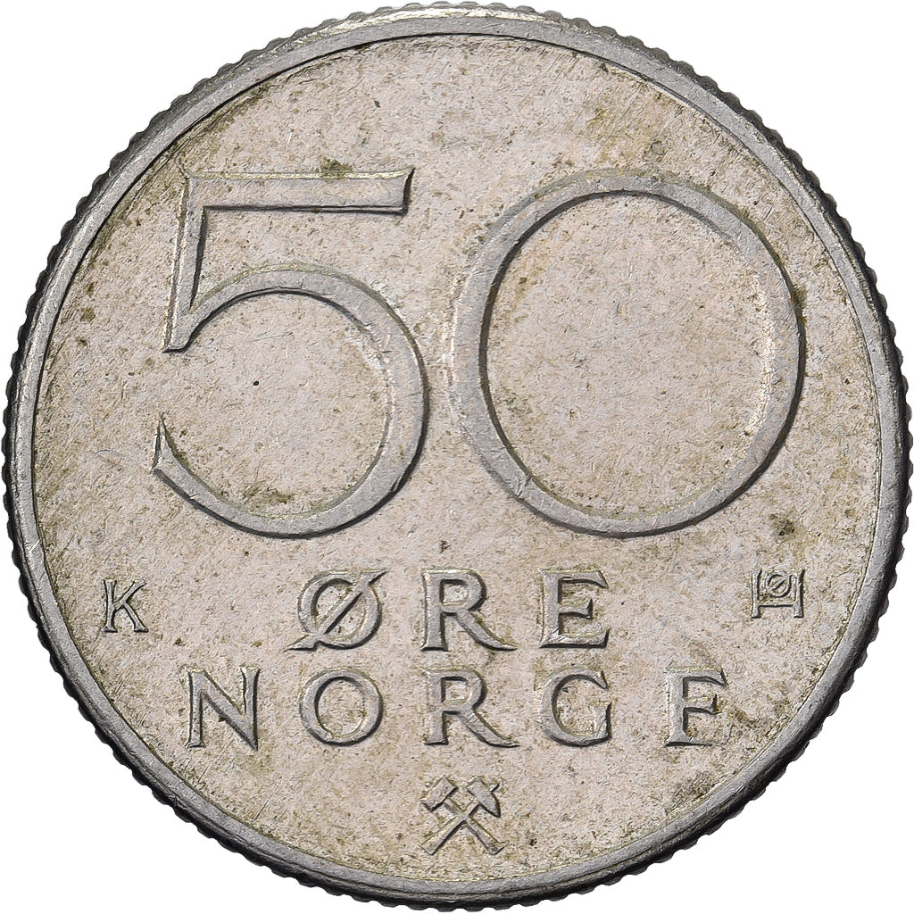 Noruega, Olav V, 50 Öre, 1981, Cobre-níquel, EF(40-45), KM:418