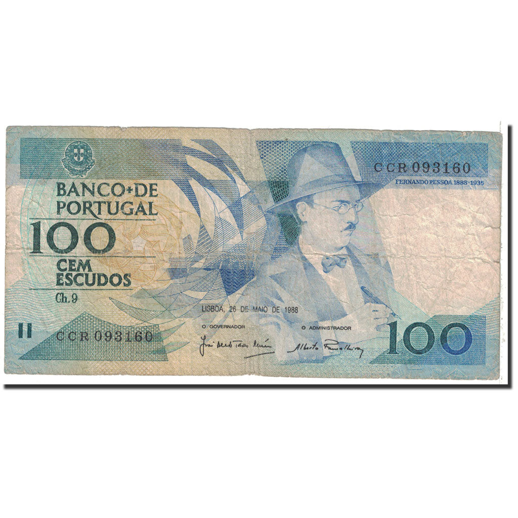 Banknote, Portugal, 100 Escudos, 1988, 1988-05-26, KM:179e, VF(20-25)