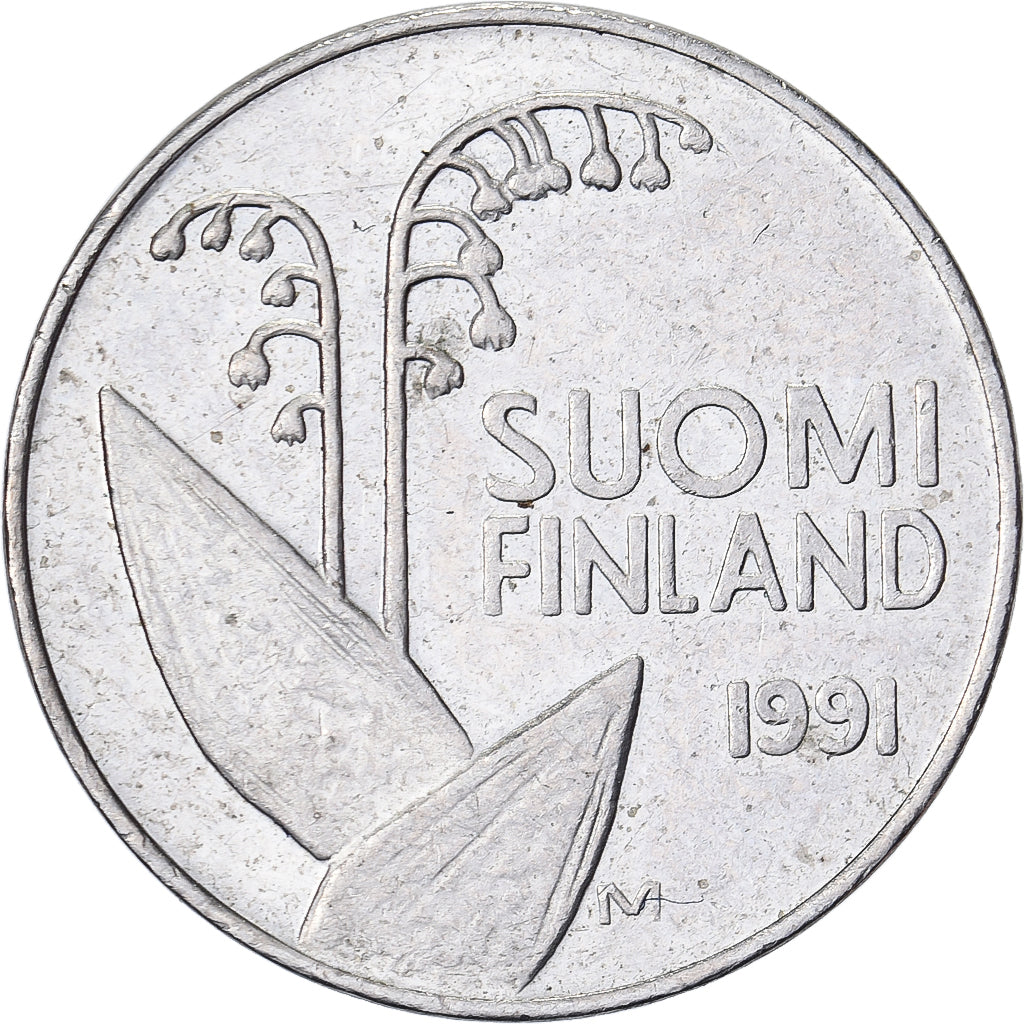 Finland, 10 Pennia, 1991, Cupro-nikkel, ZF+, KM:65