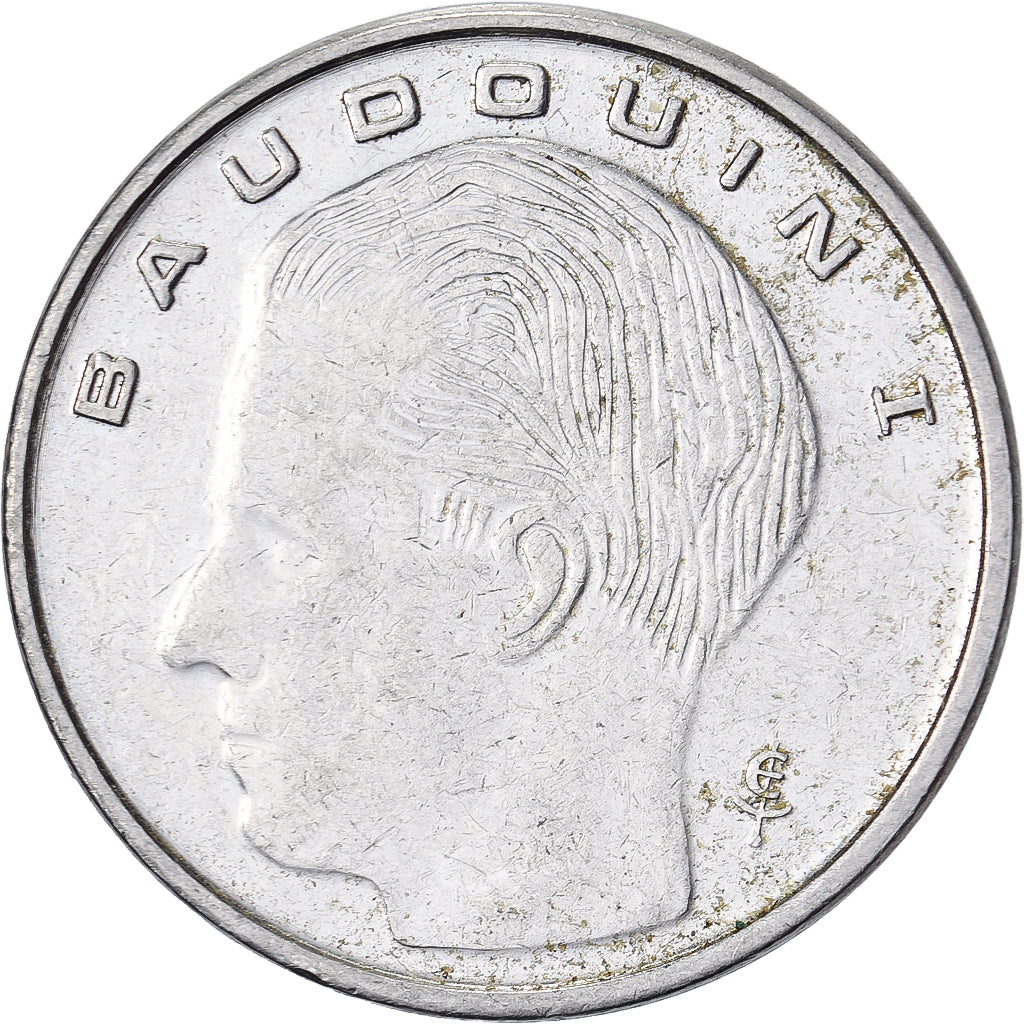 Belgio, Franc, 1991, Ferro placcato nichel, BB+, KM:170