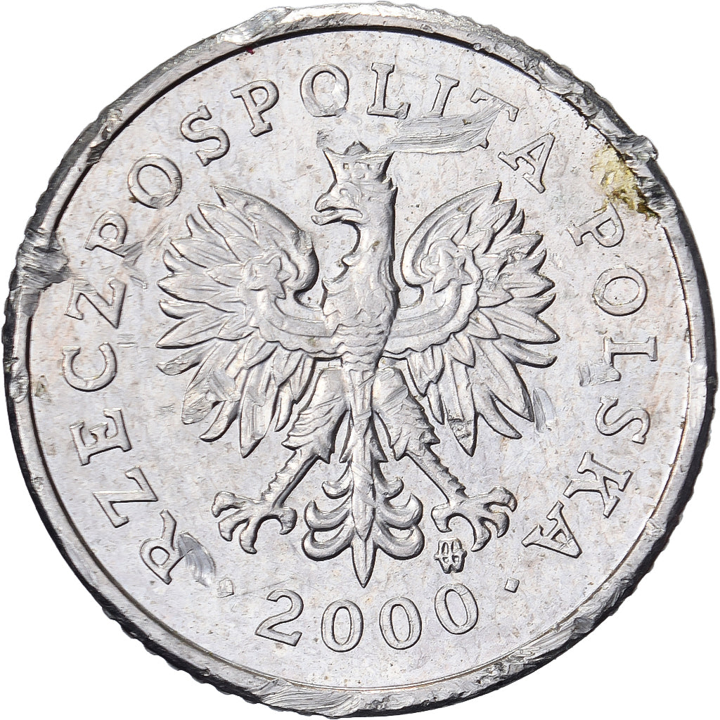 Poland, 10 Groszy, 2000, Warsaw, Copper-nickel, EF(40-45), KM:279
