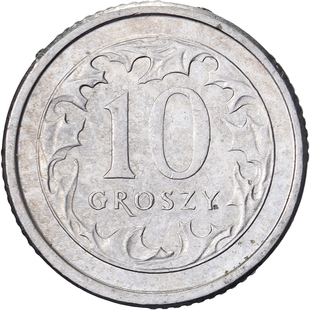 Poland, 10 Groszy, 2000, Warsaw, Copper-nickel, EF(40-45), KM:279