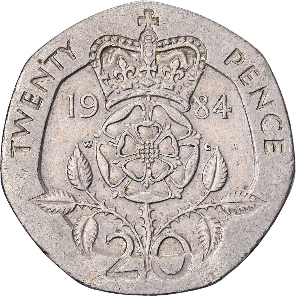 Großbritannien, Elizabeth II, 20 Pence, 1984, Kupfer-Nickel, SS, KM:931