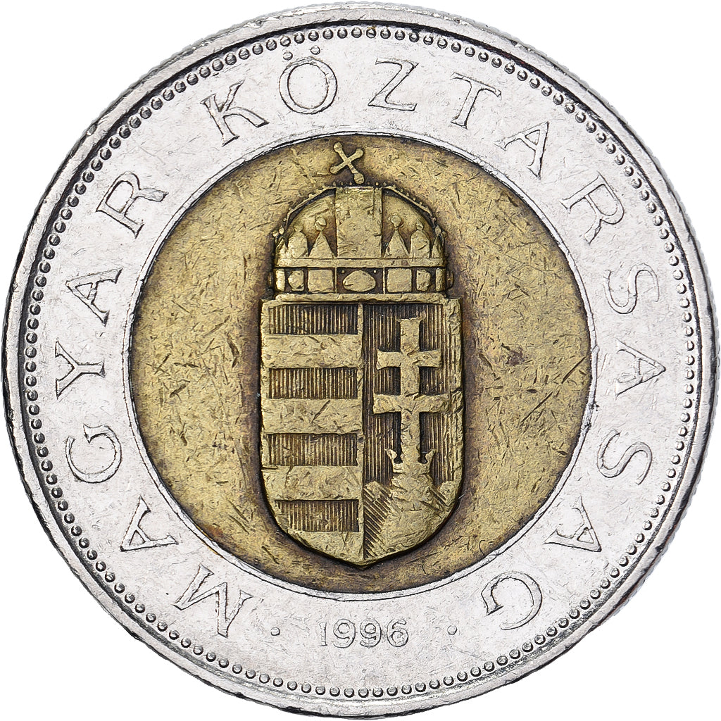 Węgry, 100 Forint, 1996, Budapest, Bimetaliczny, VF(30-35), KM:721