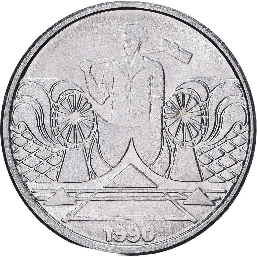 Brazilië, 5 Cruzeiros, 1990, Stainless Steel, PR, KM:618.1