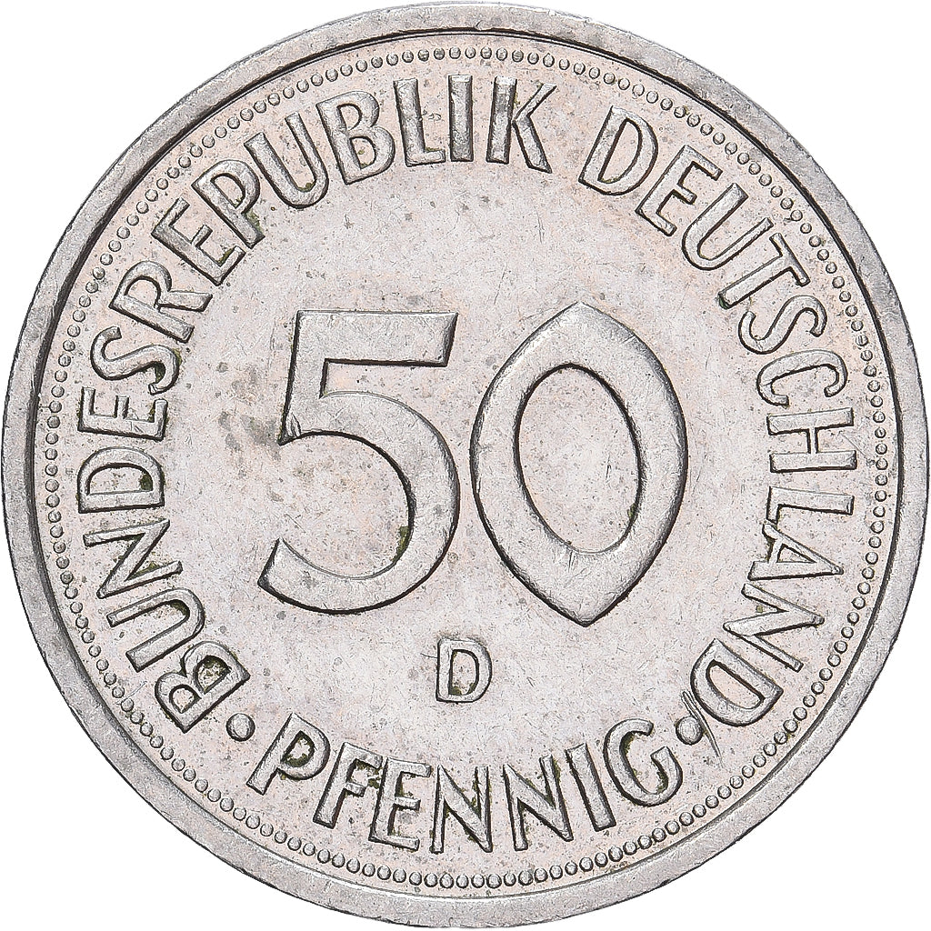Federal Republic of Germany, 50 Pfennig, 1981, Munich, Copper-nickel, EF(40-45)