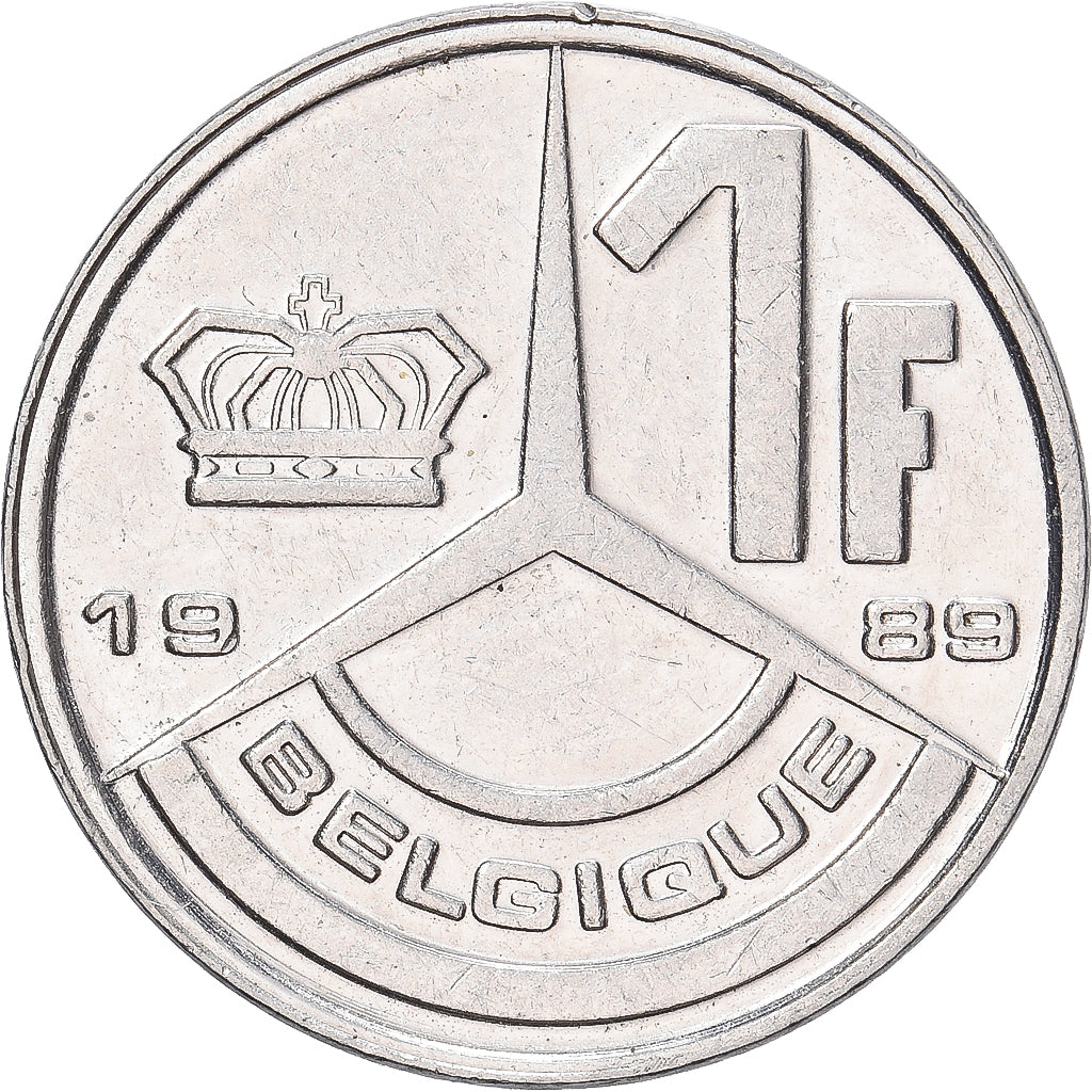 Belgio, Franc, 1989, Ferro placcato nichel, SPL-, KM:170