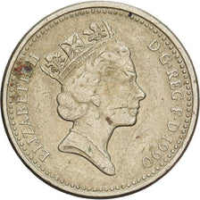 Great Britain, Elizabeth II, Pound, 1990, Nickel-brass, VF(30-35), KM:941