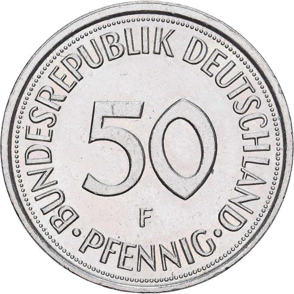 Bundesrepublik Deutschland, 50 Pfennig, 1985, Stuttgart, Kupfer-Nickel, VZ
