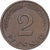 Federal Republic of Germany, 2 Pfennig, 1962, Stuttgart, Bronze, EF(40-45)