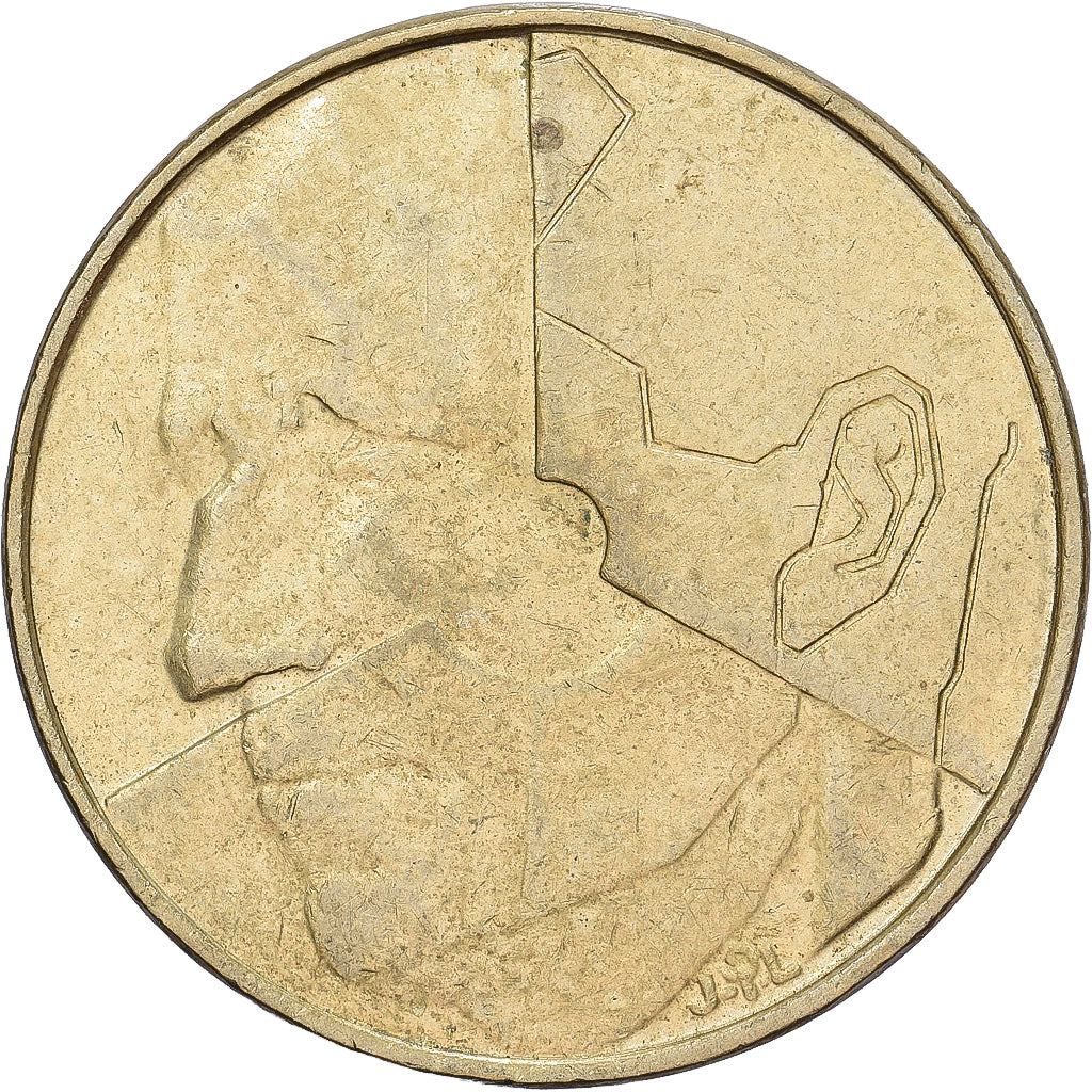 Belgio, 5 Francs, 5 Frank, 1993, Ottone o alluminio-bronzo, BB, KM:163