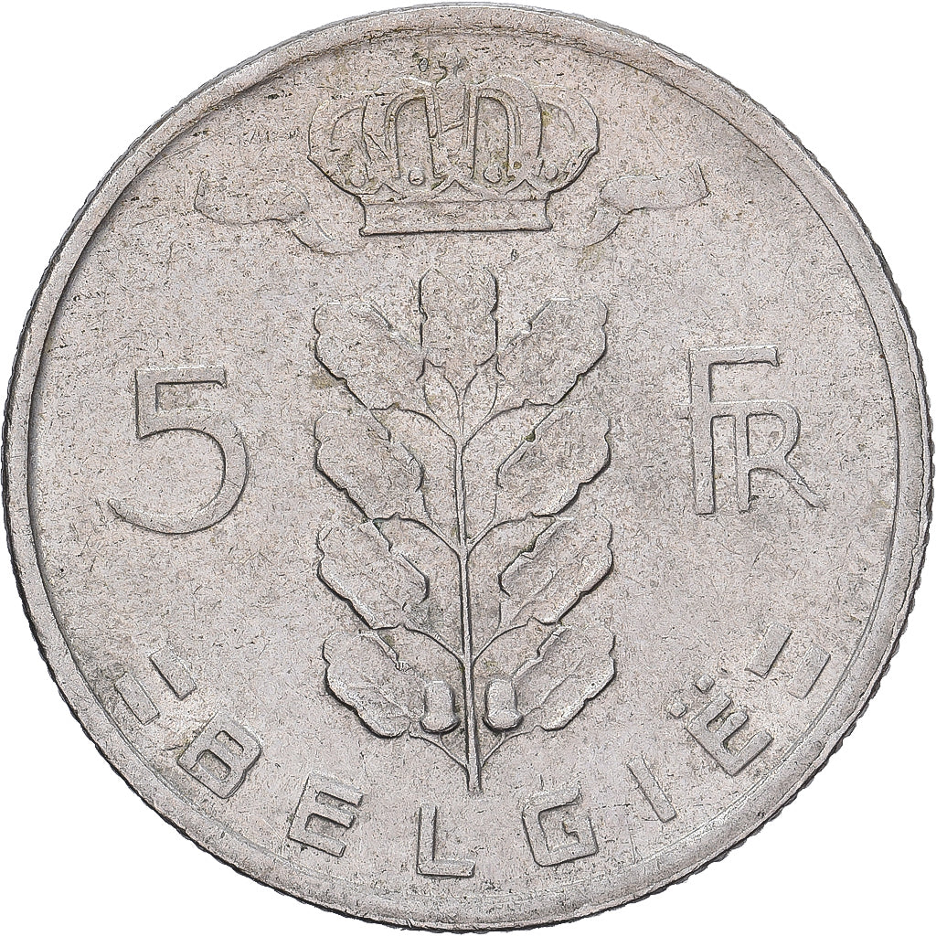 Belgia, 5 Francs, 5 Frank, 1962, Miedź-Nikiel, EF(40-45), KM:135.1