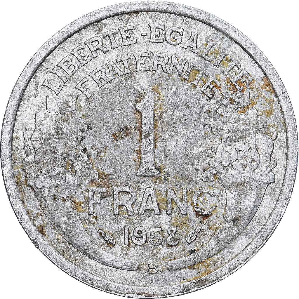 France, Franc, Morlon, 1958, Beaumont - Le Roger, Aluminum, VF(20-25)