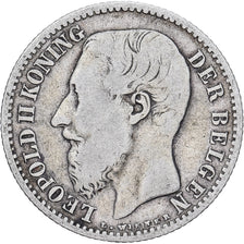 Belgio, Leopold II, Franc, 1887, Argento, MB+, KM:29.2