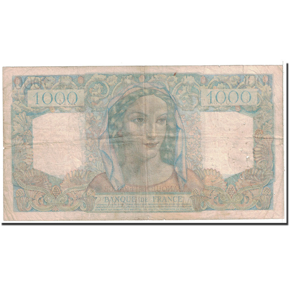 Francia, 1000 Francs, 1945, 1945-04-26, MB, Fayette:41.2, KM:130a