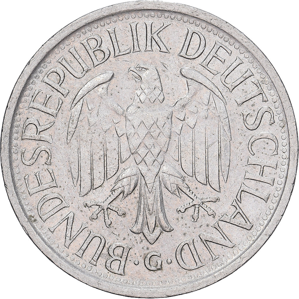 Niemcy - RFN, Mark, 1981, Karlsruhe, Miedź-Nikiel, AU(50-53), KM:110
