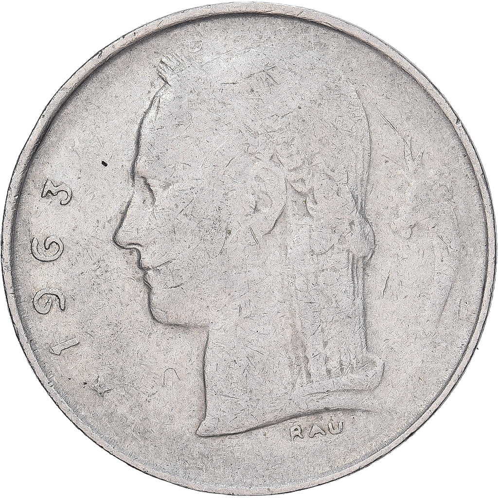 Bélgica, Franc, 1963, Cobre - níquel, BC+, KM:142.1