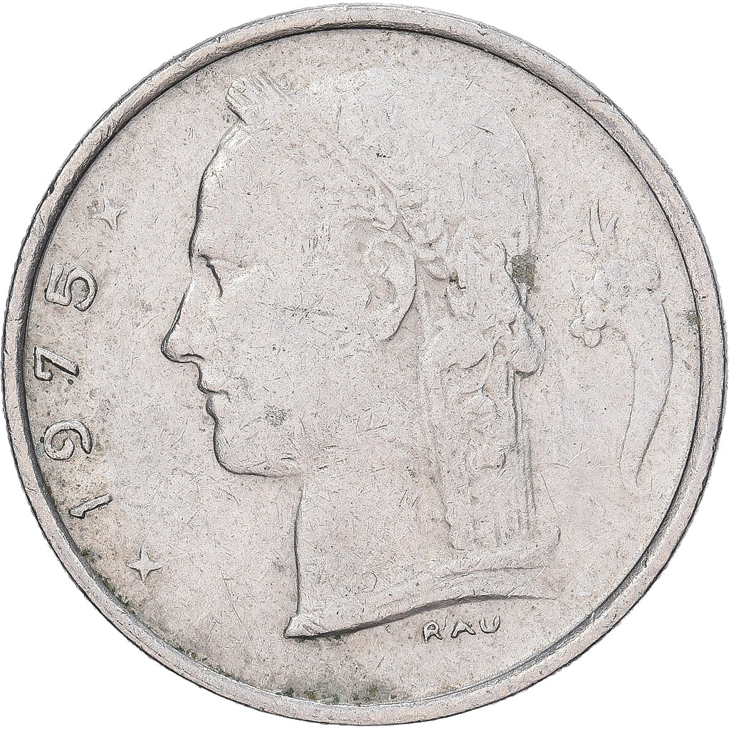 Bélgica, Franc, 1975, Cobre - níquel, MBC, KM:142.1