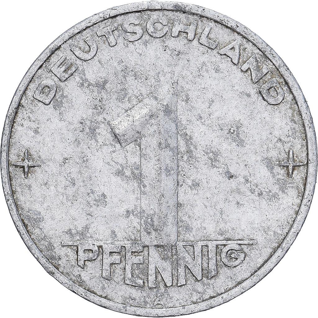 République démocratique d'Allemagne, Pfennig, 1953, Berlin, Aluminium, TB+