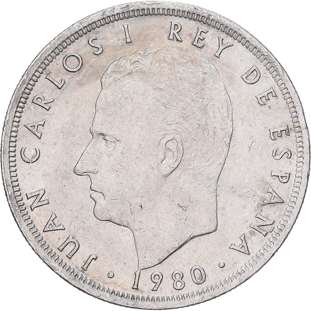 Spanien, Juan Carlos I, 5 Pesetas, 1981, Kupfer-Nickel, EF40, KM:817