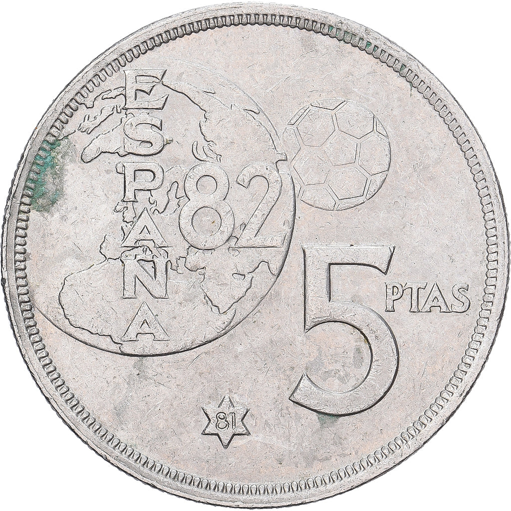Spanien, Juan Carlos I, 5 Pesetas, 1981, Kupfer-Nickel, EF40, KM:817