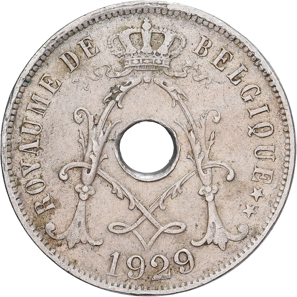 Belgium, 25 Centimes, 1929, Copper-nickel, VF(30-35), KM:68.1