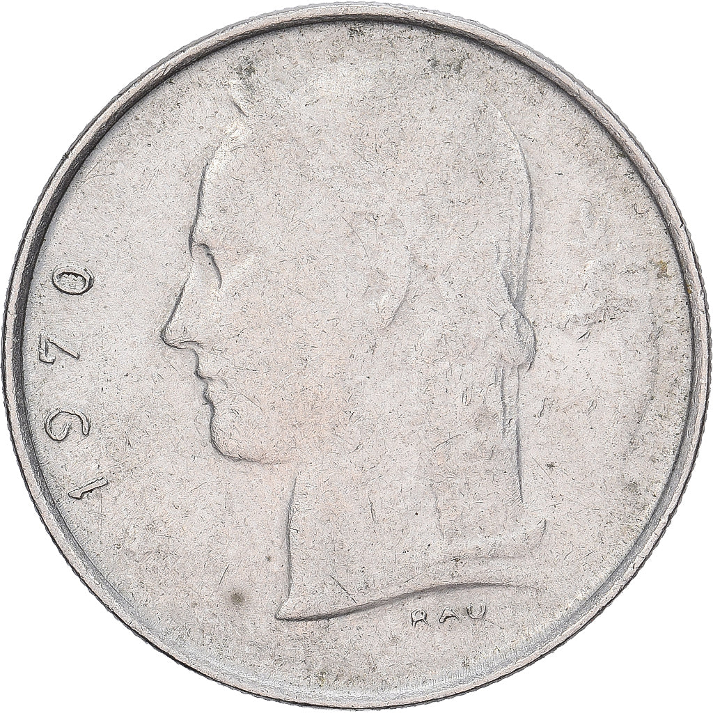 Bélgica, Franc, 1970, Cobre - níquel, BC+, KM:143.1