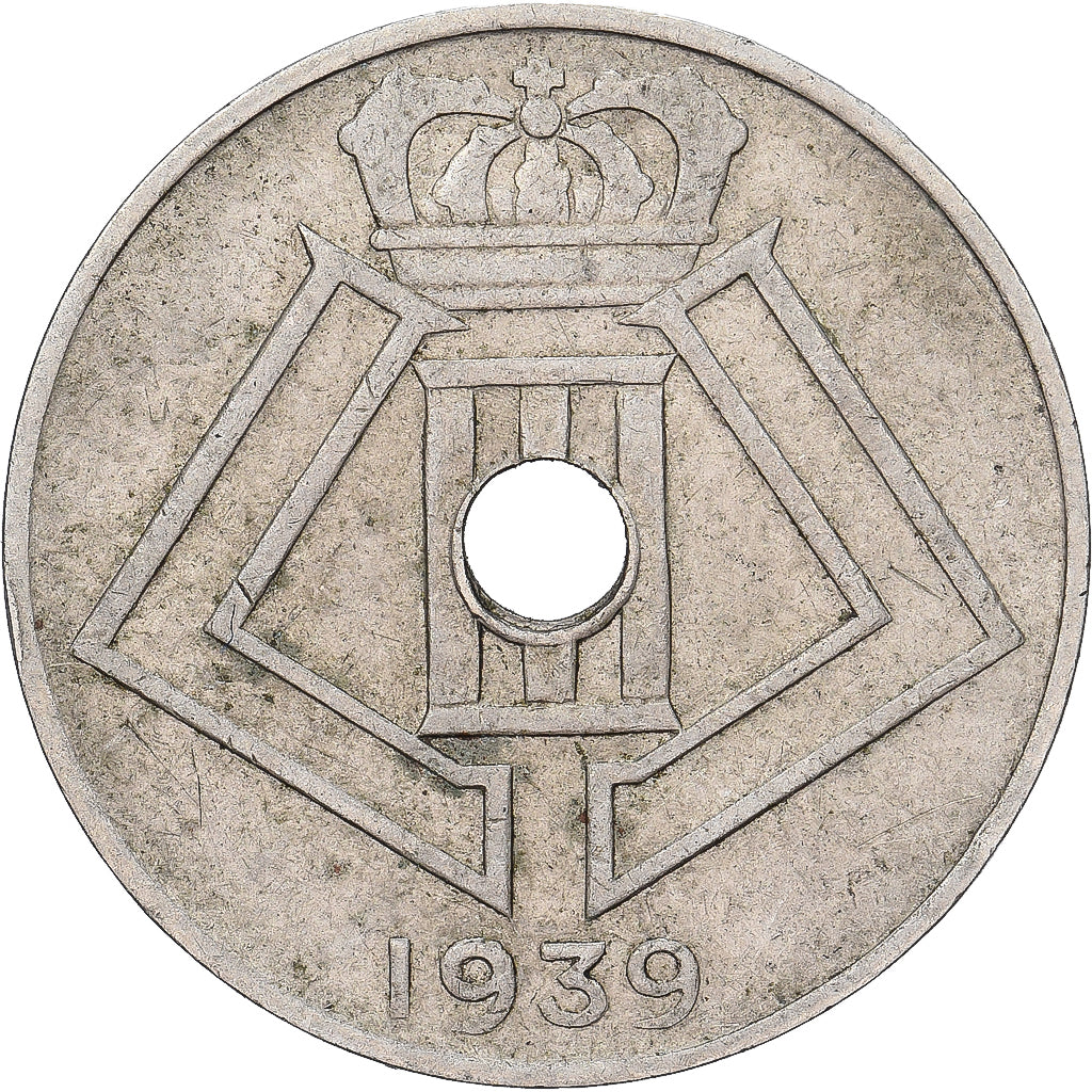 Belgium, 10 Centimes, 1939, Nickel-brass, EF(40-45), KM:113.1