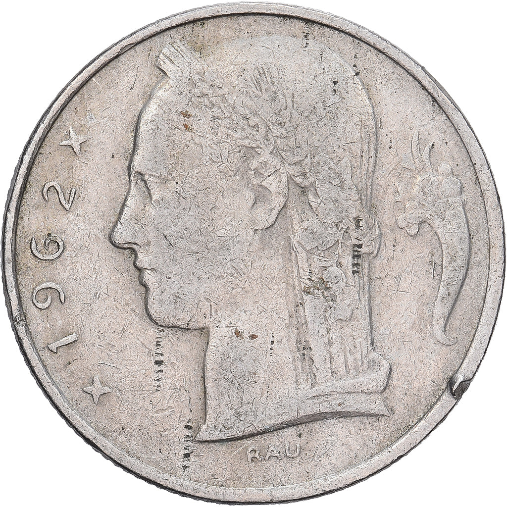 Bélgica, 5 Francs, 5 Frank, 1962, Cobre-níquel, VF(30-35), KM:134.1