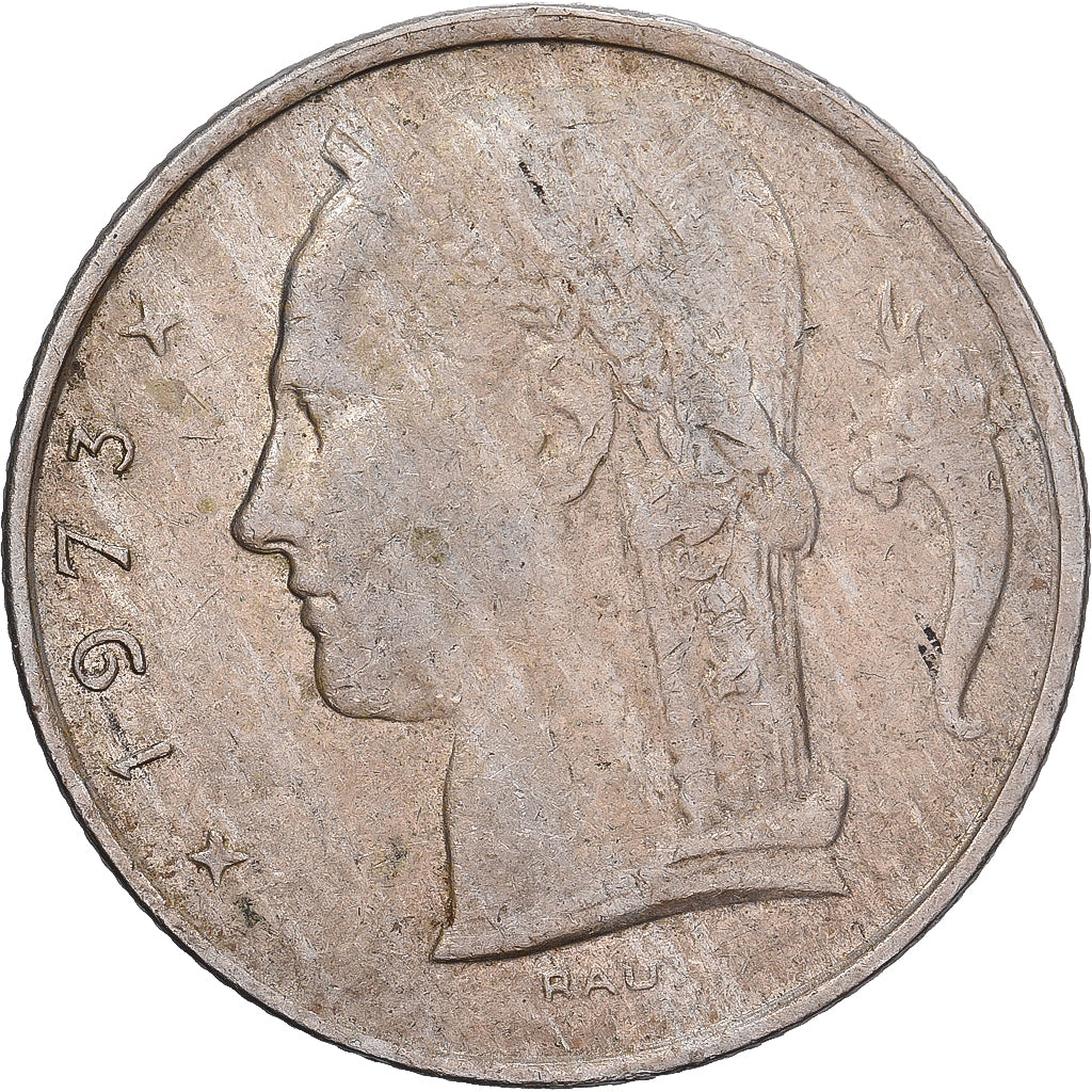 Bélgica, 5 Francs, 5 Frank, 1973, Cobre-níquel, VF(30-35), KM:135.1
