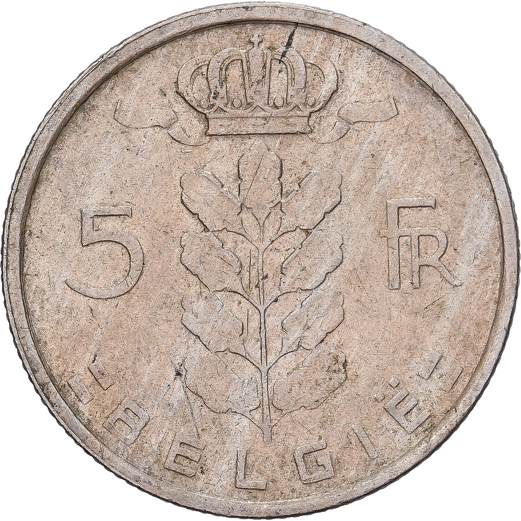 Bélgica, 5 Francs, 5 Frank, 1973, Cobre-níquel, VF(30-35), KM:135.1