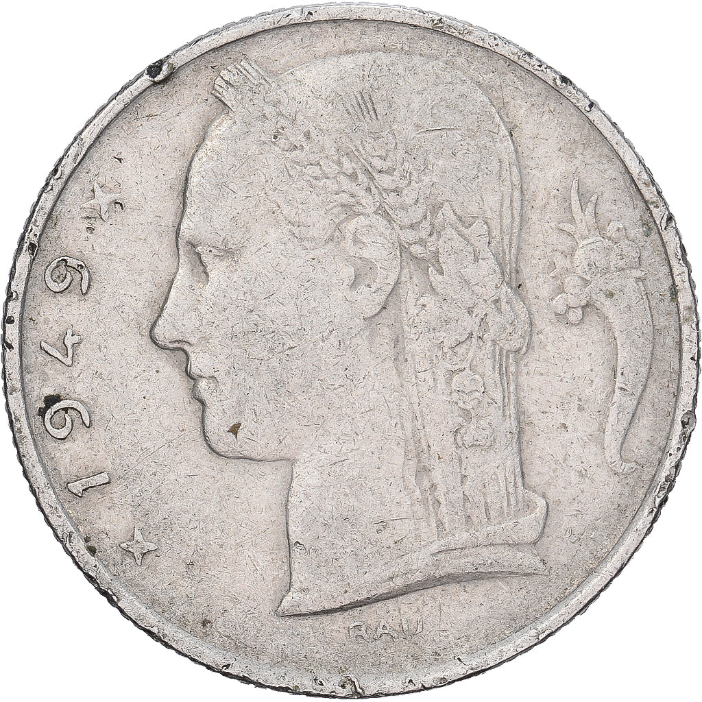 Bélgica, 5 Francs, 5 Frank, 1949, Cobre-níquel, VF(30-35), KM:135.1