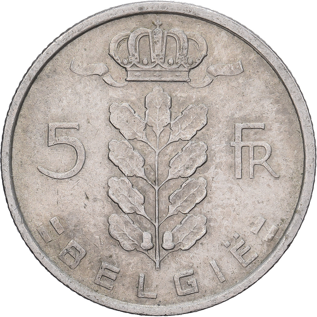 Belgique, 5 Francs, 5 Frank, 1975, Cupro-nickel, TTB, KM:135.1