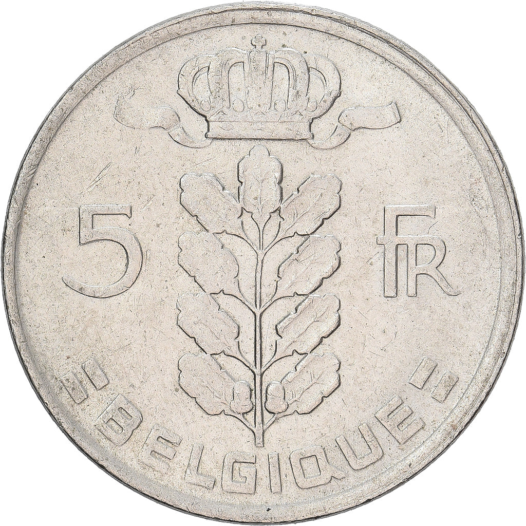 Bélgica, 5 Francs, 5 Frank, 1978, Cobre-níquel, VF(30-35), KM:134.1