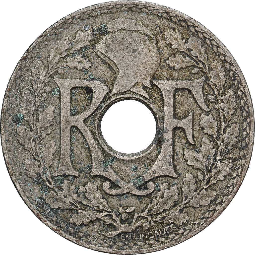 Francia, 25 Centimes, Lindauer, 1919, Cobre - níquel, BC+, Gadoury:380, KM:867a