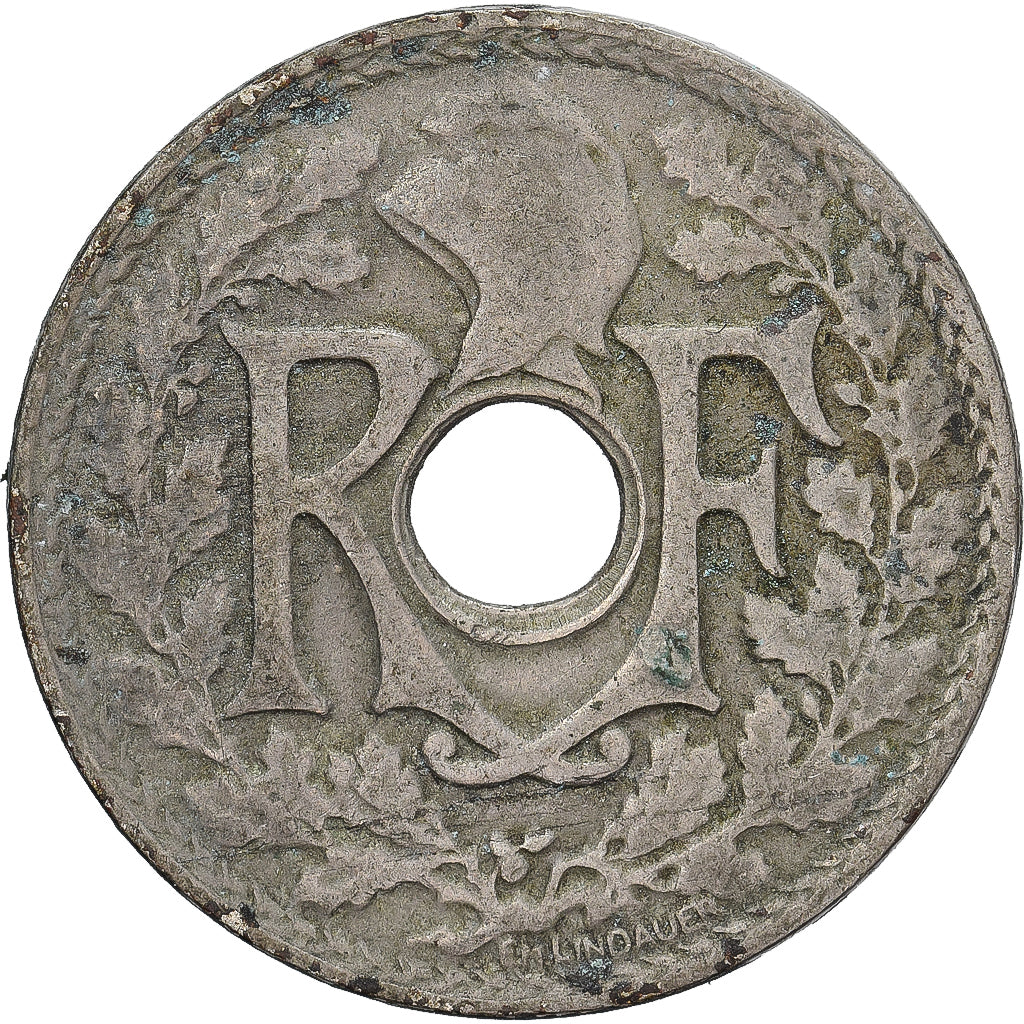Francia, 25 Centimes, Lindauer, 1920, Cobre - níquel, BC+, KM:867a