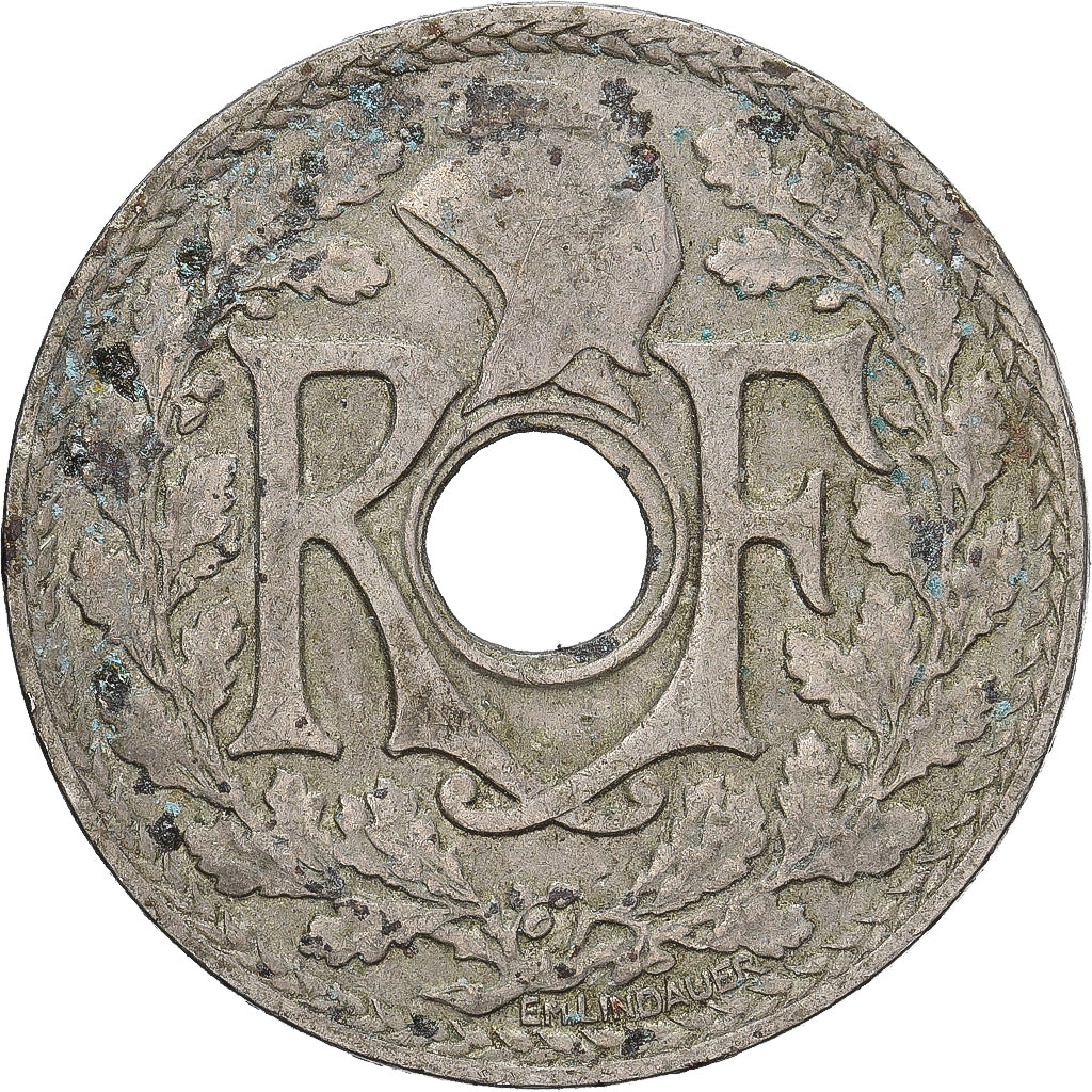 Francia, 25 Centimes, Lindauer, 1920, Cobre - níquel, MBC, KM:867a