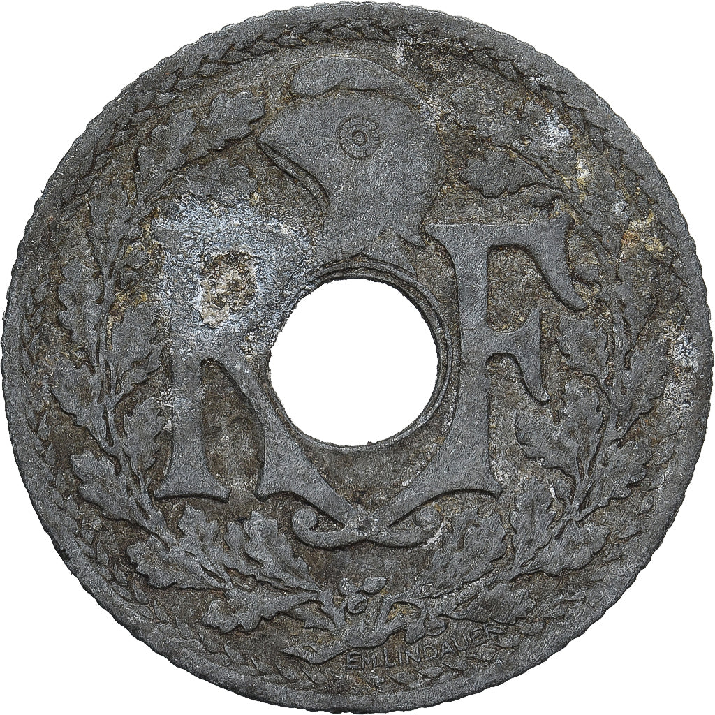 France, 10 Centimes, 1941, Paris, Zinc, F(12-15), Gadoury:288c, KM:897