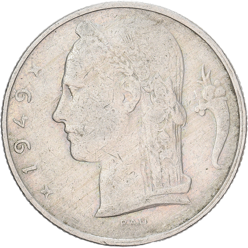 Belgium, 5 Francs, 5 Frank, 1949, Copper-nickel, VF(30-35), KM:134.1