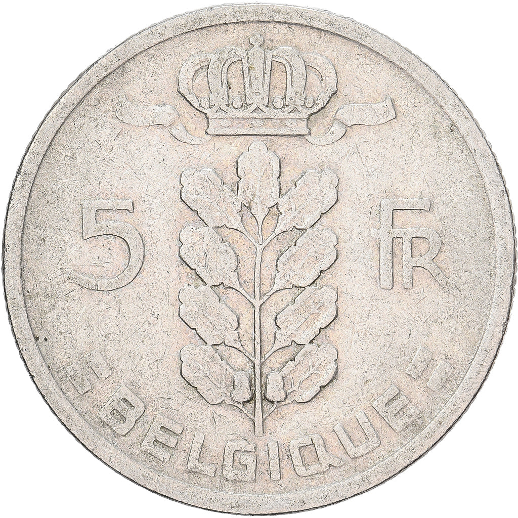 Belgium, 5 Francs, 5 Frank, 1949, Copper-nickel, VF(30-35), KM:134.1