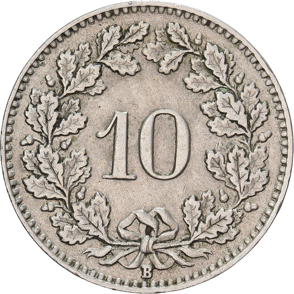 Suiza, 10 Rappen, 1940, Bern, Cobre - níquel, MBC, KM:27