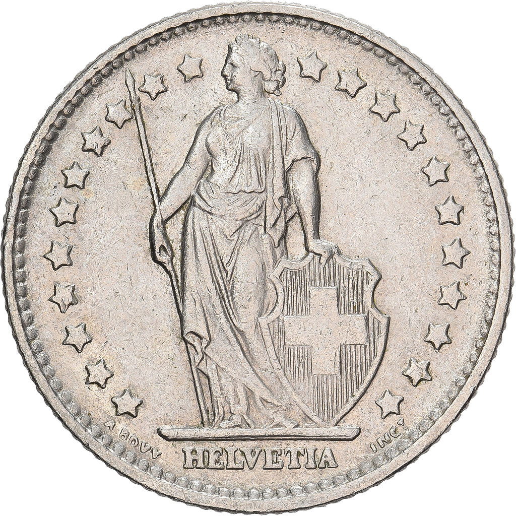 Suiza, Franc, 1971, Bern, Cobre - níquel, MBC+, KM:24a.1